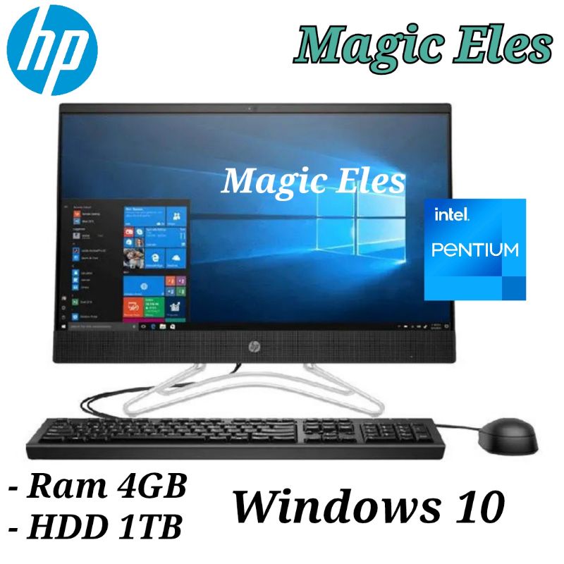 PC AIO HP 200 G3 intel Pentium Silver J5005 Ram 4GB HDD 500GB Windows 10