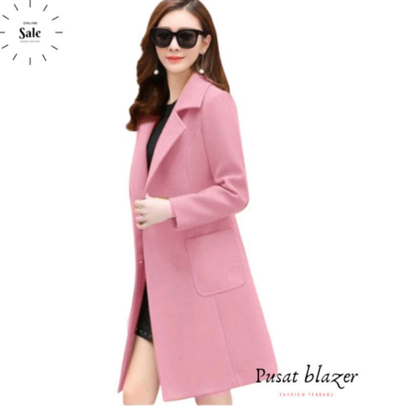 Long Coat Wanita/Long Coat Blazer Wanita Terbaru