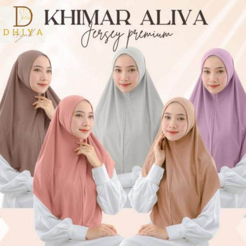 Khimar Aliya/Daily Hijab by Dhiya Hijab Collection, Jersey Premium