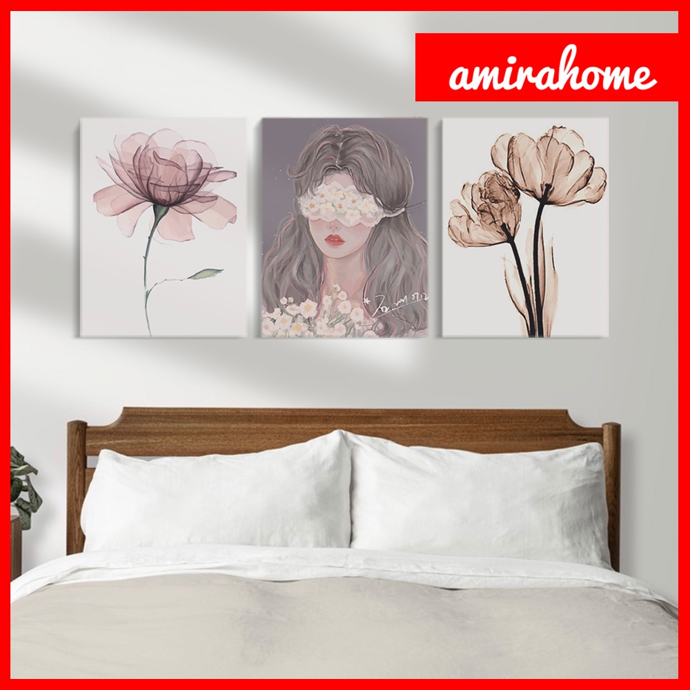 Hiasan Dinding Wall Decor Abstrak Minimalis Dekorasi Hiasan Dinding abstrak - Poster Dinding Flower Art