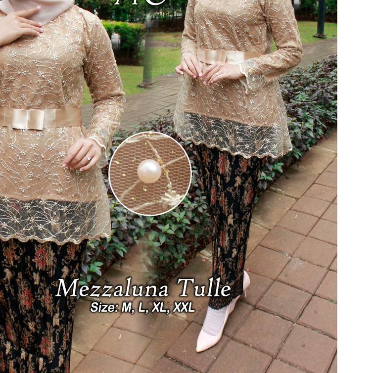 ✥ SET KEBAYA TULLE MEZALUNA / KEBAYA TULLE / KEBAYA MODERN / KEBAYA WISUDA / KEBAYA MURAH ✭