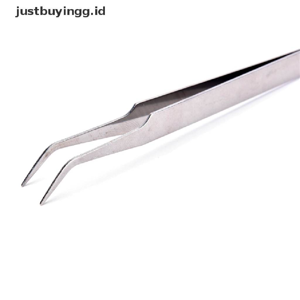 2pcs Pinset Pick Bulu Mata Bahan Stainless Steel Untuk Nail Art