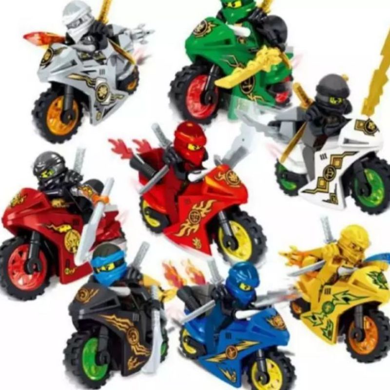 1 item lego ninjago bermotor dikirim random/acak