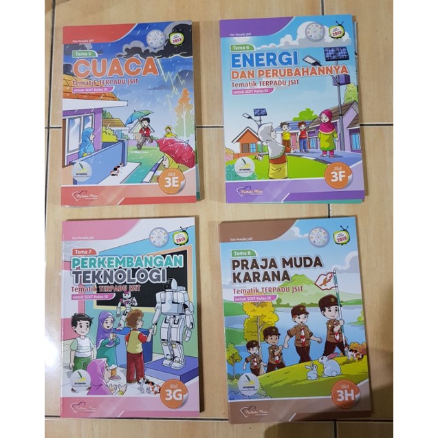 Tematik Terpadu JSIT untuk SDIT kelas 3 semester 2.3E.3F.3G.3H Pustaka Mulia