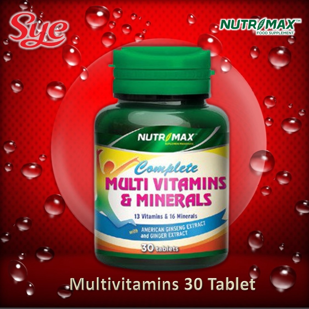 BPOM NUTRIMAX COMPLETE MULTIVITAMINS &amp; MINERALS ISI 30 / MULTI VITAMIN C+ / SYE