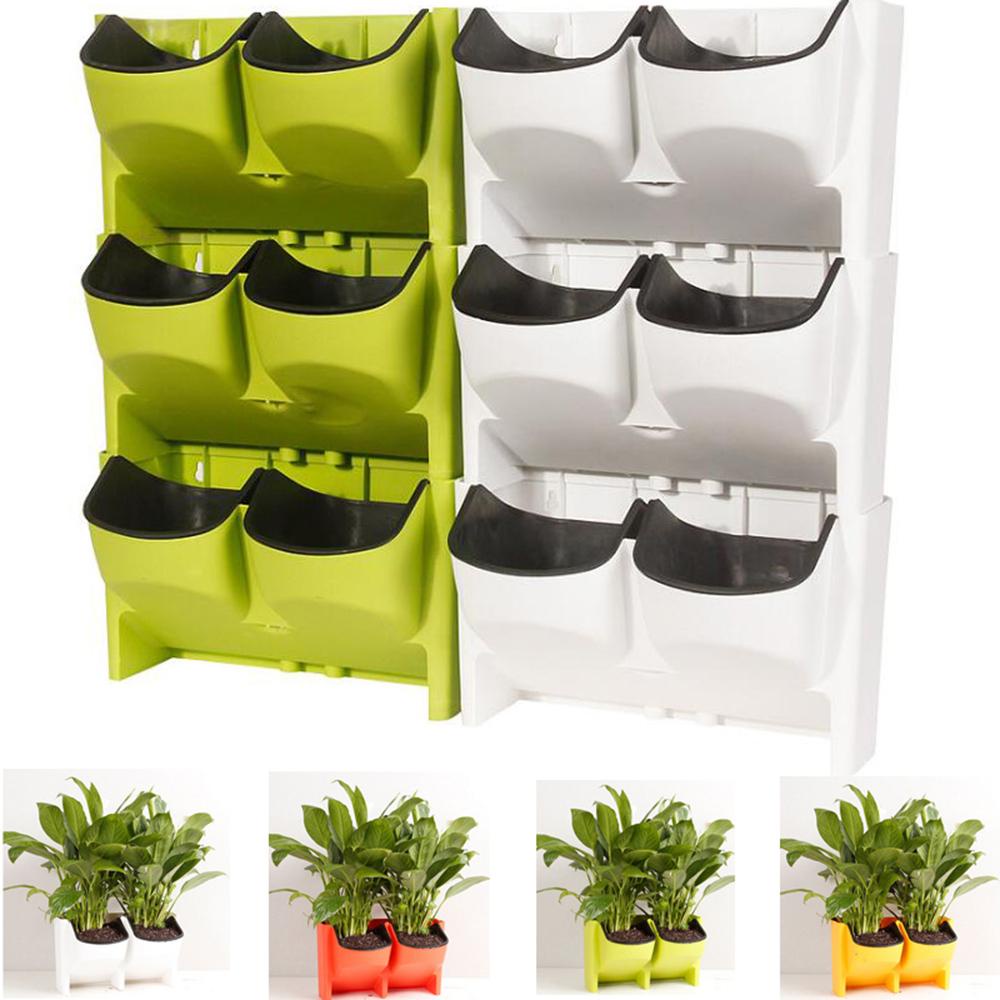 REBUY Pot Bunga Sukulen Dekorasi Rumah Stackable Planter