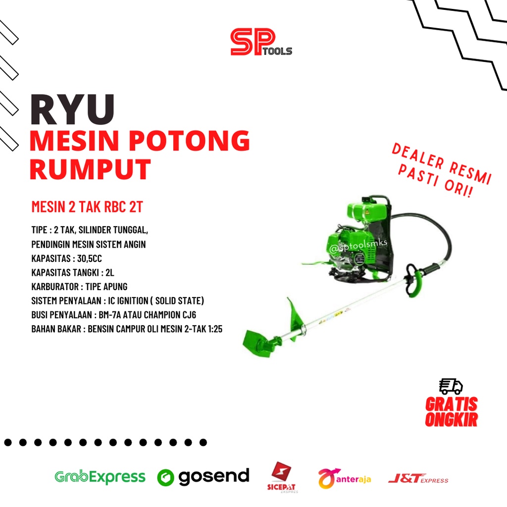 Jual MESIN POTONG PEMOTONG RUMPUT 2 TAK RYU RBC2T RBC 2T / BRUSH CUTTER ...