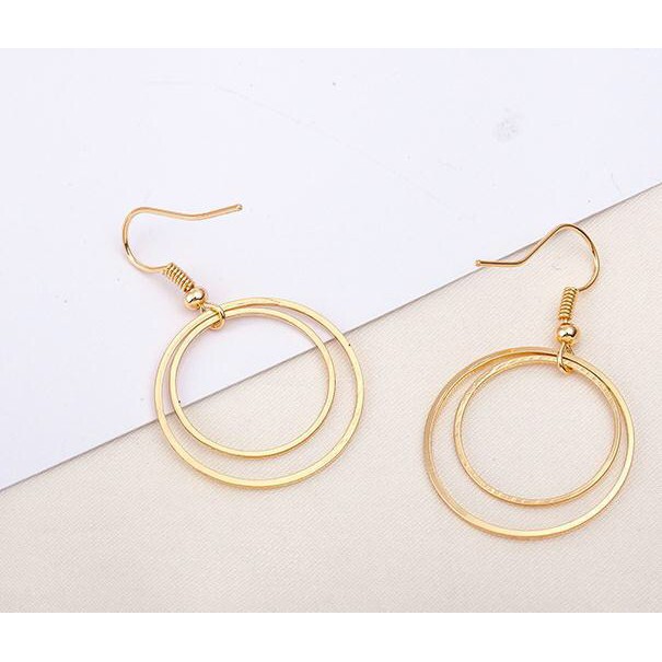 MORYMOSHI A21 Anting Tusuk Ring Double Fashion Korea Murah