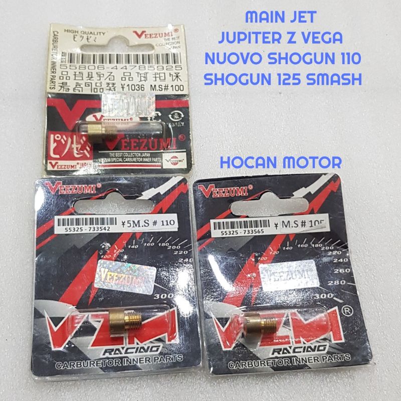 MAIN JET SPUYER KARBURATOR JUPITER Z VEGA R NUOVO SHOGUN 110 SHOGUN 125 SMASH LAMA BEST QUALITY