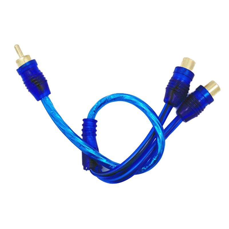 Kabel Adapter Splitter RCA Phono 1 Male Ke 2 Female untuk Mobil