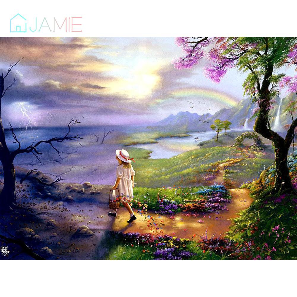 Diy Lukisan Diamond 5d Dengan Gambar Pemandangan Untuk Hiasan