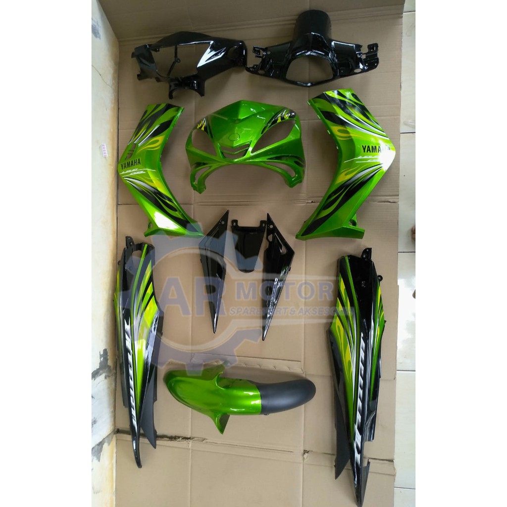 FULL BODY HALUS JUPITER MX LAMA / MX OLD 2006 - 2010  HIJAU HITAM PLUS STIKER