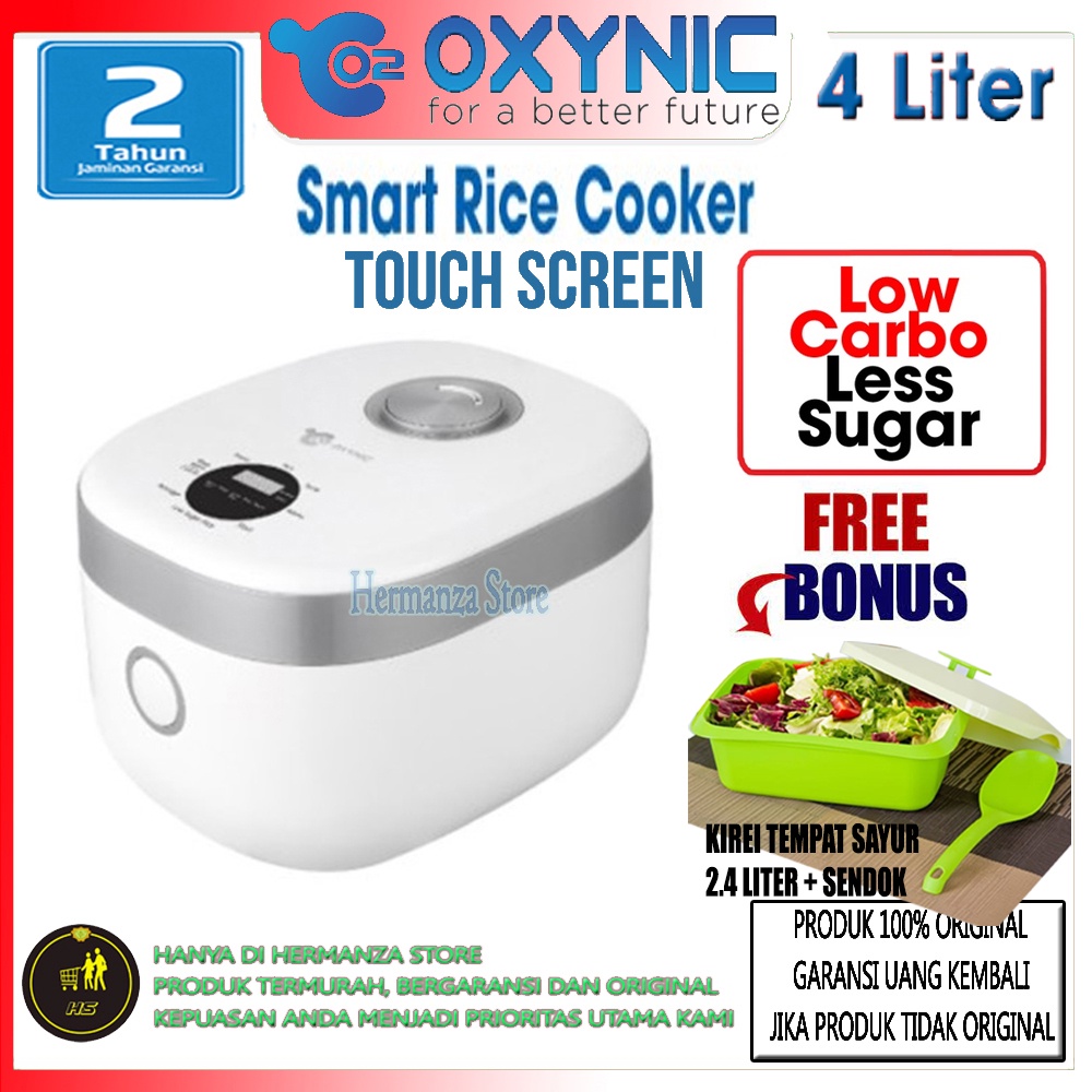 Smart Rice Cooker OXYNIC Low Carbo Less Sugar 4 Liter