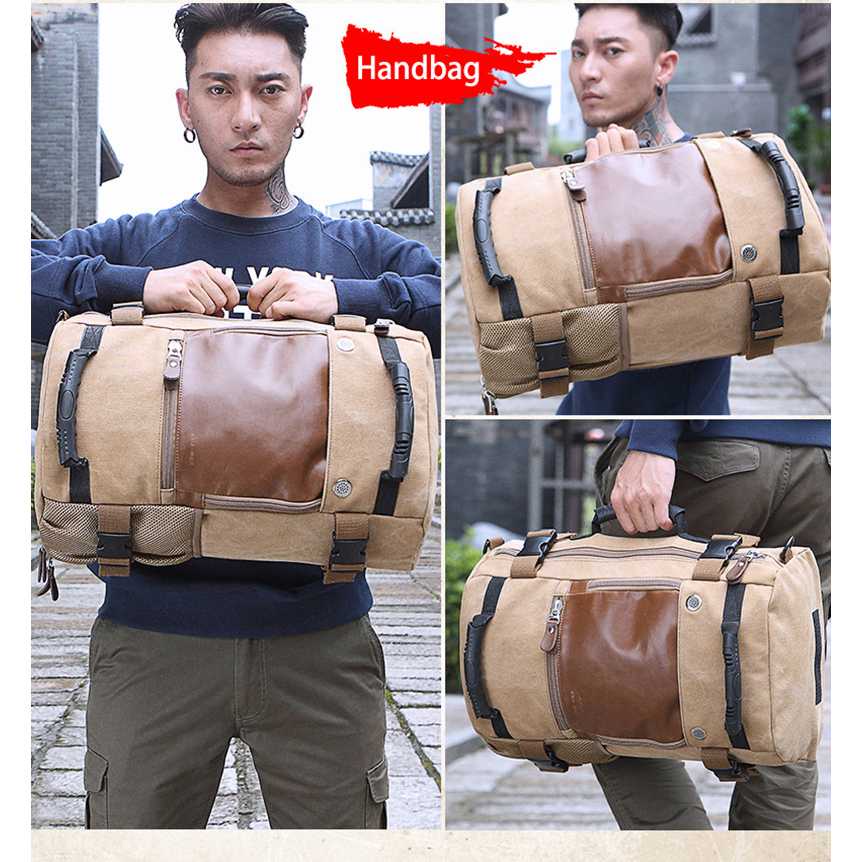 Tas kapasitas Besar 3 Mode Gaya, Tas Ransel, Tote Bag &amp; Tas Messenger, Tas kapasitas Besar Tas Ransel Duffel Backpack Camping Brand Stylish Travel Large Capacity 14&quot; Laptop Backpack Male Luggage Shoulder Computer Backpacking Men Functional Versatile Bags