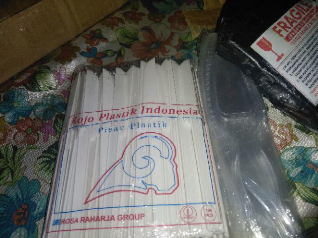 Pisau Plastik Kue Brownies Kecil Isi 100pcs