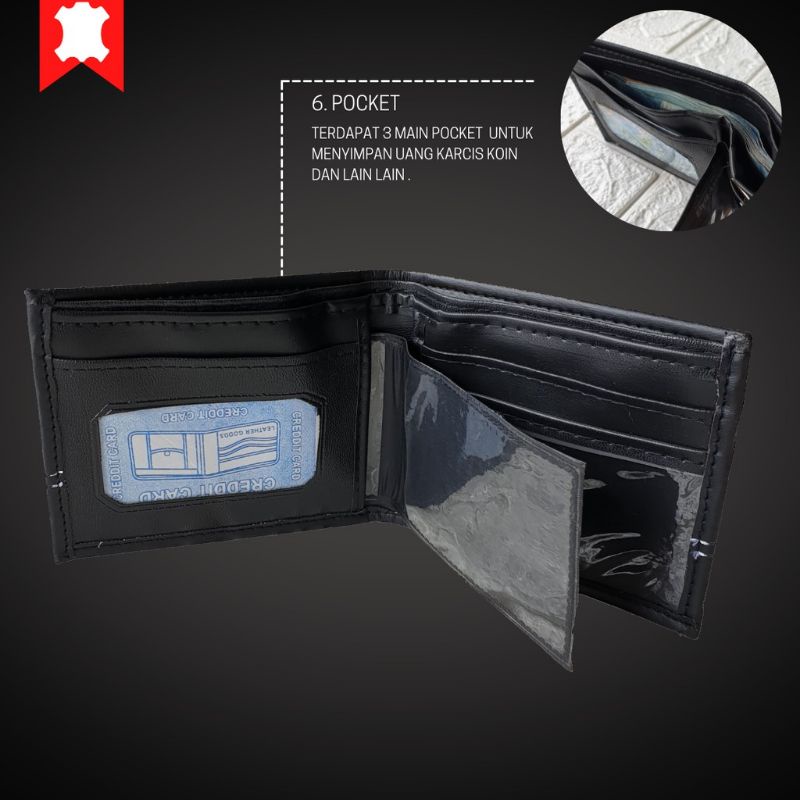 Dompet Pria HD Logos Black + Box