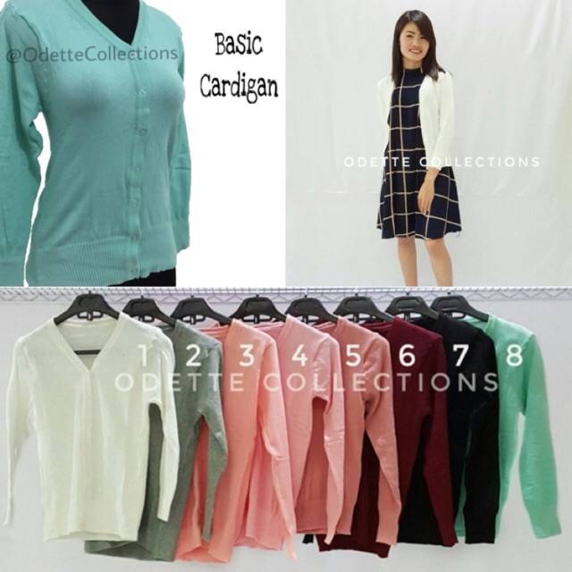 Basic Cardigan Vneck