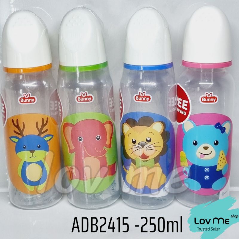 lov me❤️ Lusty Bunny Botol Susu Bayi Reguler dapat 2 dot | dot bulat reguler dan dot gepeng 60ml 125ml 250ml adb6015 adb1215 adb2415