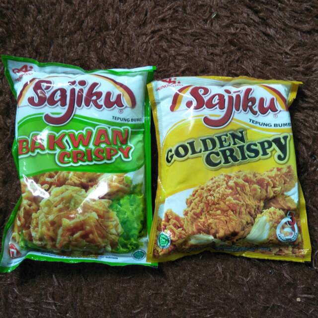 

Sajiku tepung bumbu bakwan 225 gram, golden crispy 200 gram, serbaguna 80 gram
