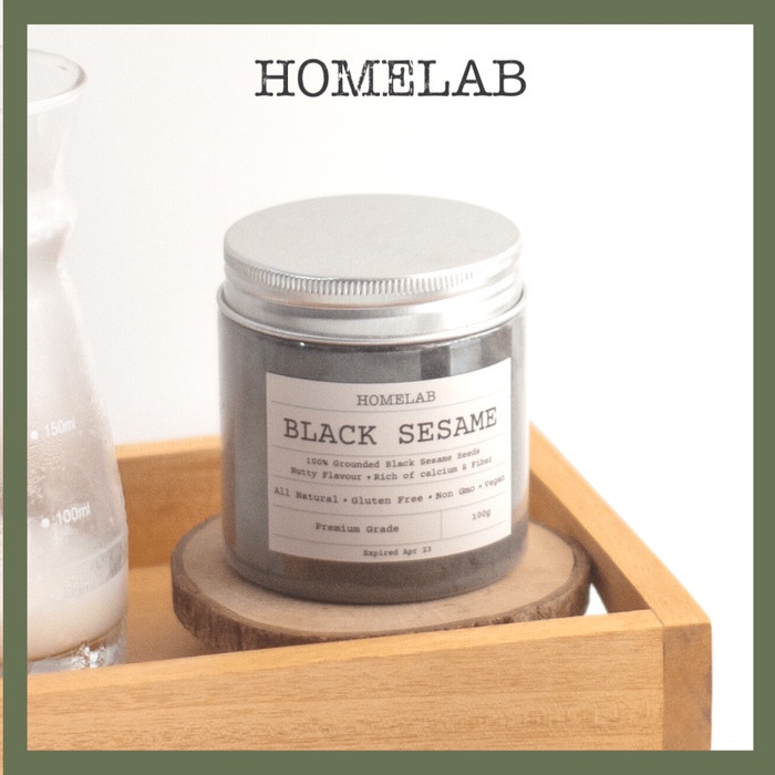 

(BISA COD) Homelab Black Sesame Powder - Bubuk Wijen Hitam Asli 100g