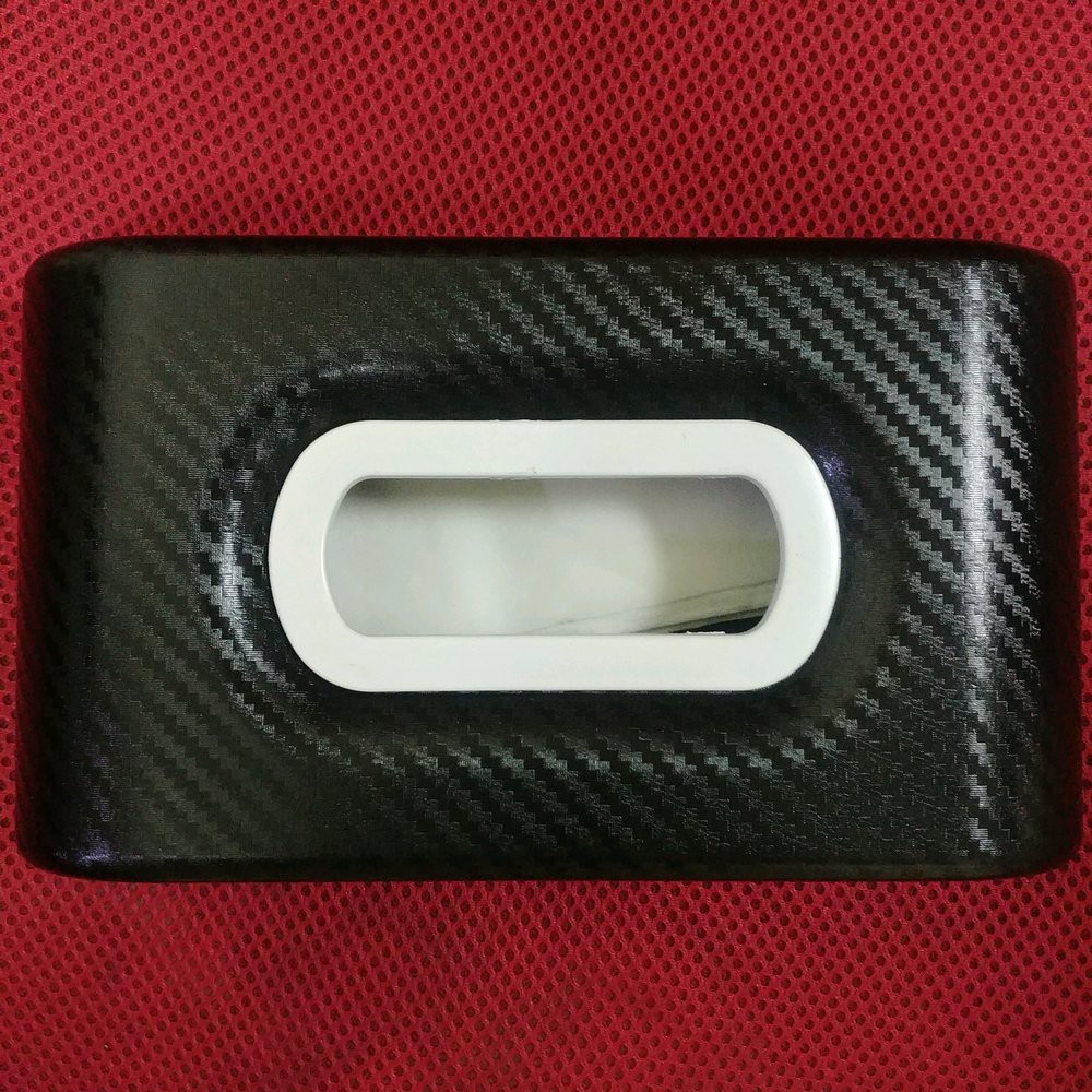 tempat tissu tisu dashboard mobil jepit sunvisor motif carbon premium universal