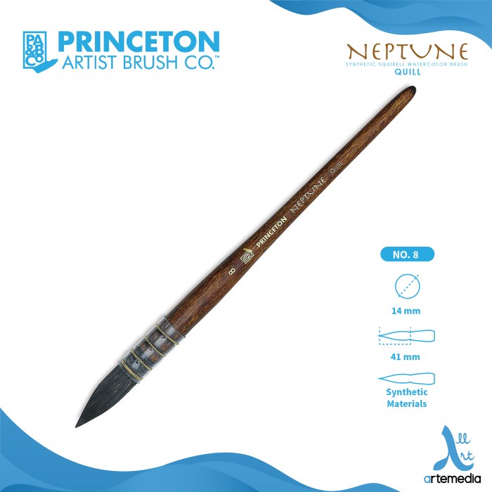 

Kuas Lukis Princeton Neptune 4750Q Quill Synthetic Squirrel Brush SH - NO. 8