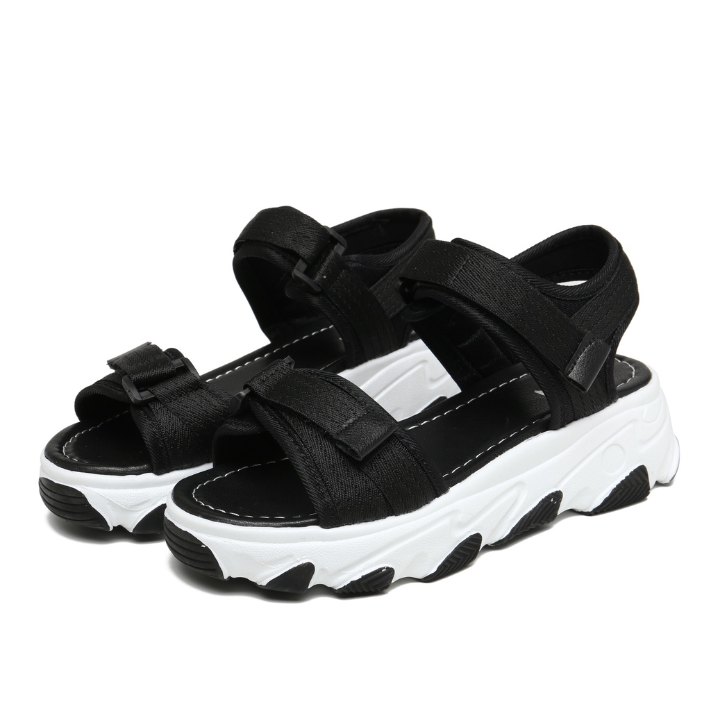 PVN Micha Sandal Wanita Black Cream Lilac 241-7