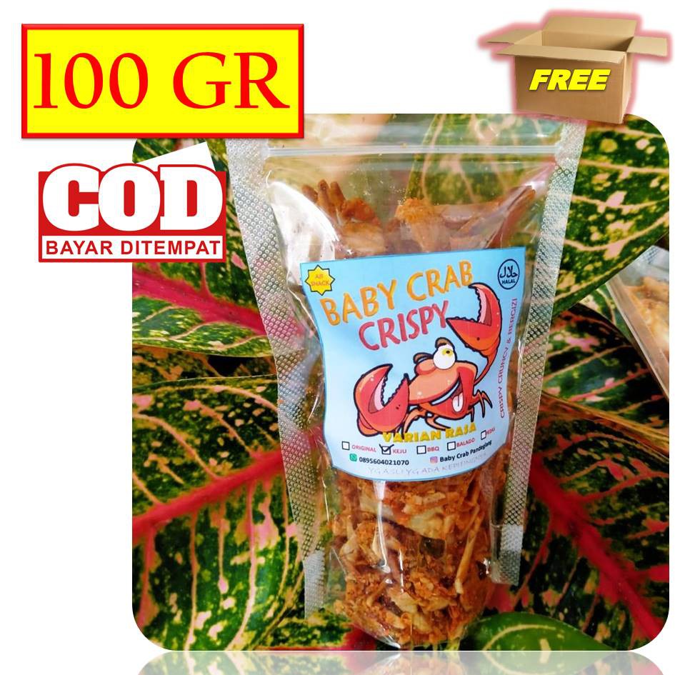 

BABY CRAB / BABYCRAB / CRABY KRIPS / BABY CRAB CRISPY / CRAB CRISPY / KERIPIK KEPITING 100 GRAM