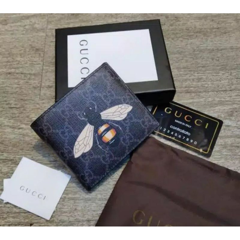 dompet Gucci pria import mirror quality
