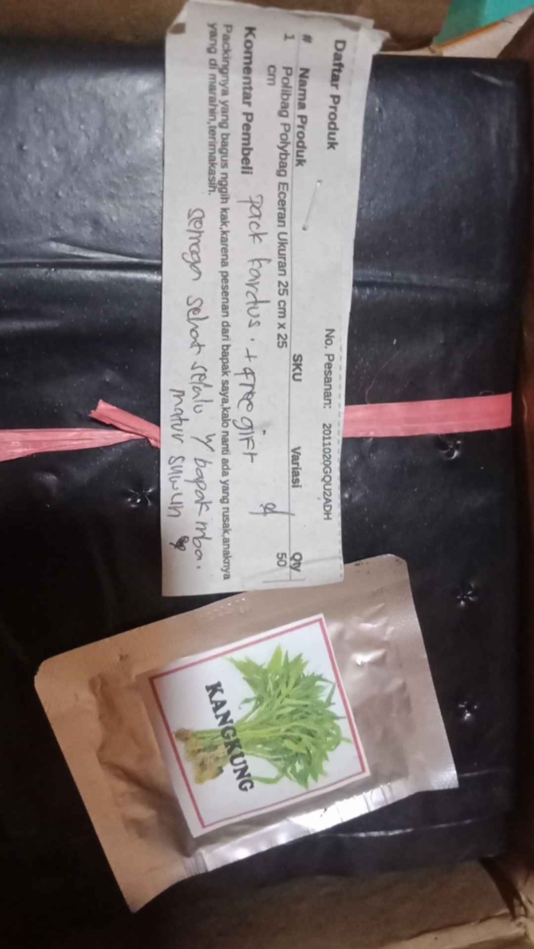 Polibag Polybag Eceran Ukuran 25 Cm X 25 Cm