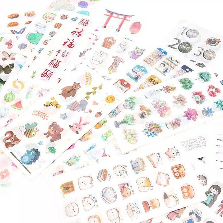 

6Pcs Stiker Butterfly Cat Girl