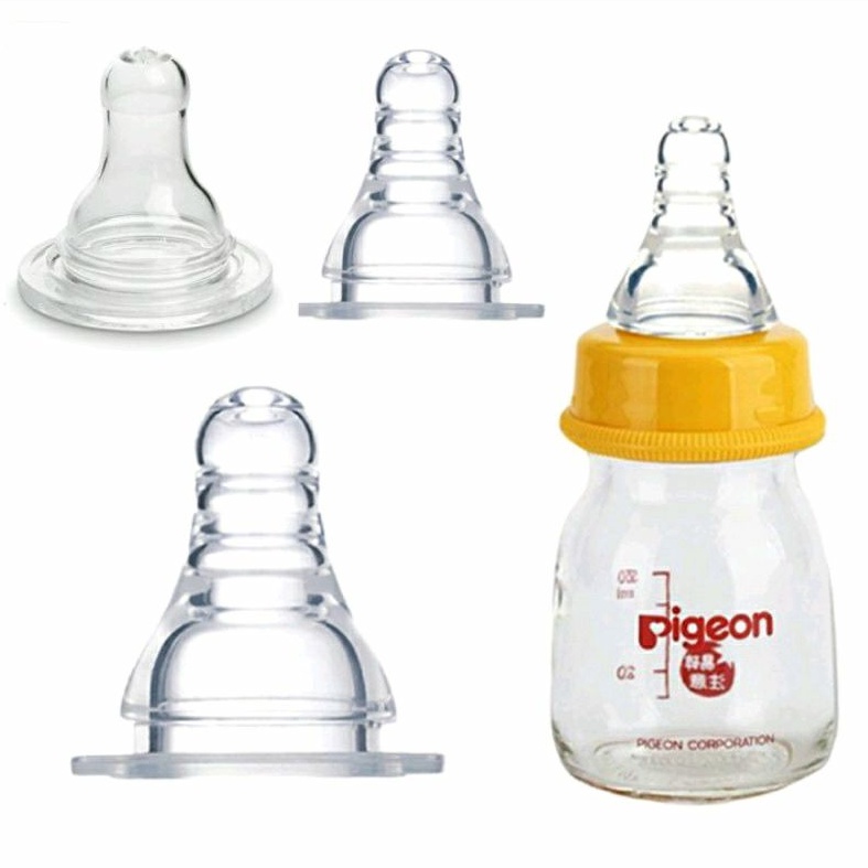 PIGEON Silicone Nipple Size S, M, L (0-6 Bulan) Dot Silicon Nipple Bayi Toples Niple (Ecer)