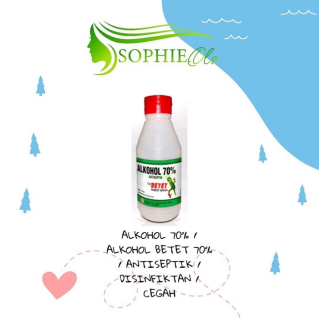 ALKOHOL 70% / ALKOHOL BETET 70% / ANTISEPTIK / DISINFIKTAN / CEGAH CORONA 100ML