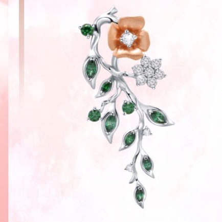Liontin Sandra Dewi Gold Flower Rose Collections 3LSZ399