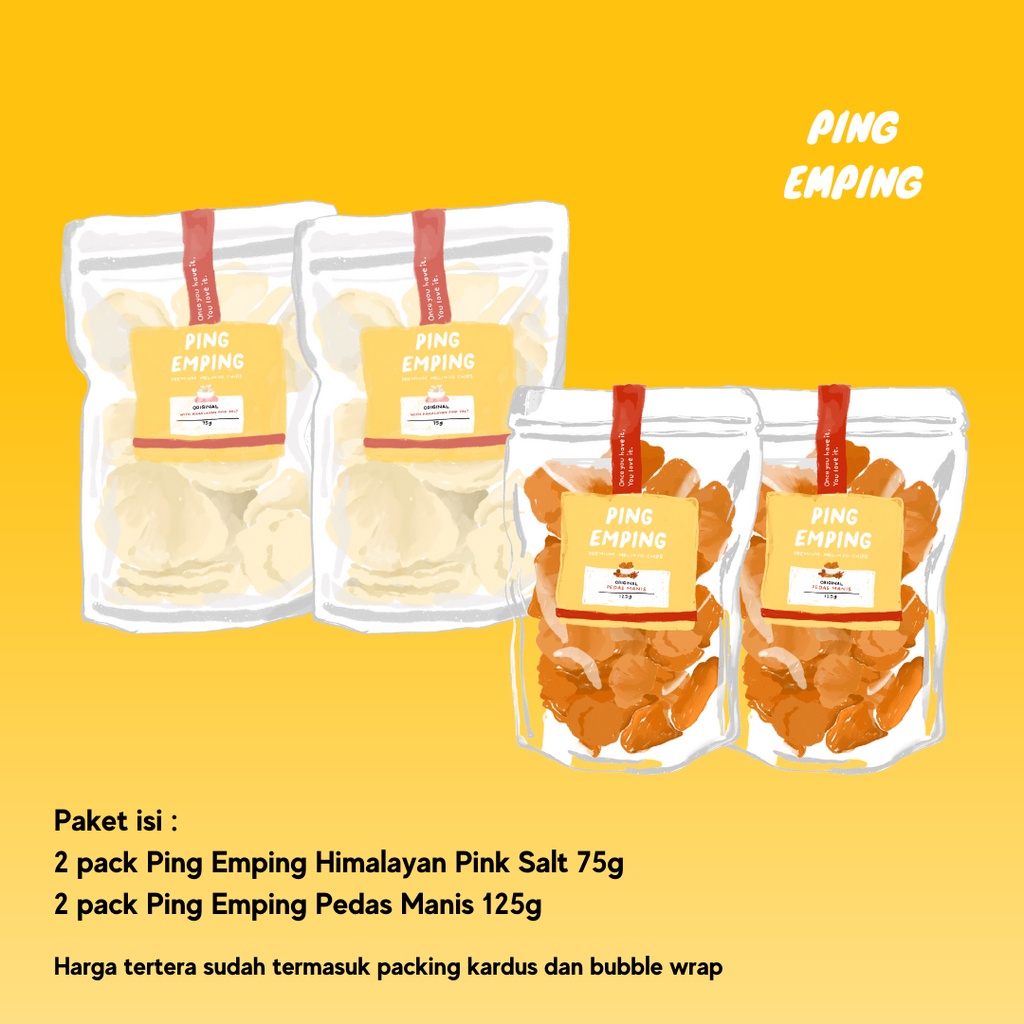 

Paket Box Ping Emping 2 Original, 2 Pedas Manis