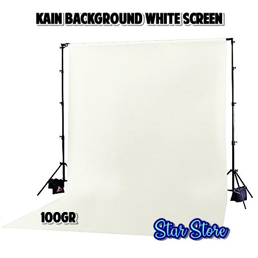 Kain Background White Screen / Kain Dekorasi Putih Spunbond 100gr