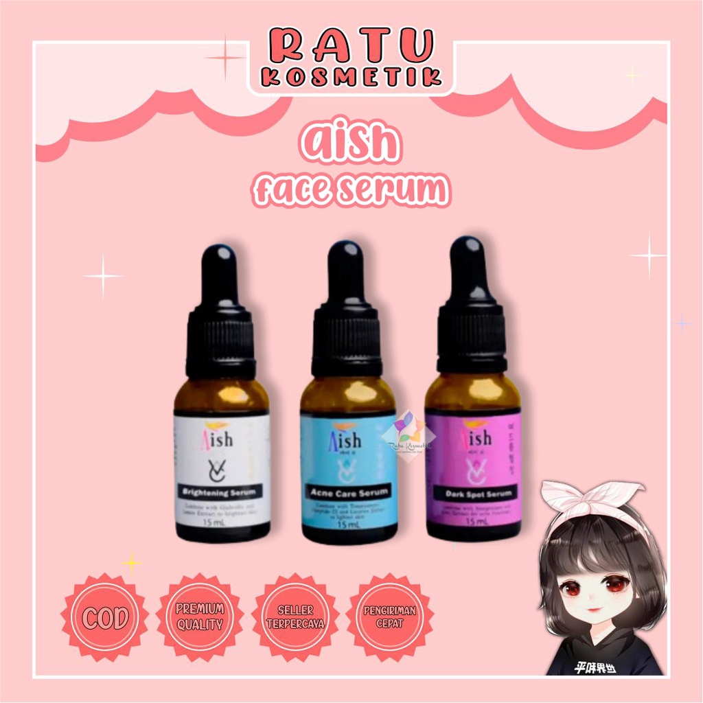 ❤ RATU ❤ Aish Serum Korea 15ml | Vit C Brightening | Acne | Mulberry Darkspot | Ais Serum Wajah | Perawatan Wajah BPOM✔️