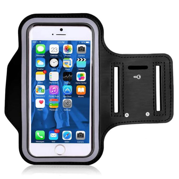 NEW UNIVERSAL ARMBAND SPORT CASE SIZE XL MAX 5,5 INCH IPHONE 6 PLUS DLL - HITAM MILENIA