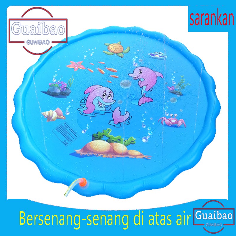 Kolam semprot air anak, Kids water spray mat Kids water spray mat Mainan air anak untuk musim panas /Mainan children baby play water playground anak trampolin anak mainan bayi tembakan air 150cm-170cm