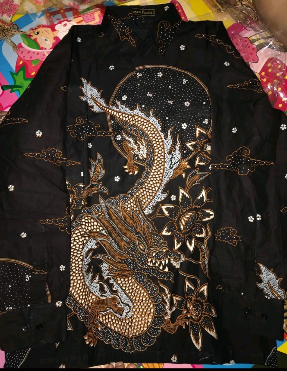 Kemeja Batik Pria Lengan Panjang Size M L Xl Xxl  Bswart Batik Hrb026 Kenongo Hem Panjang Pad