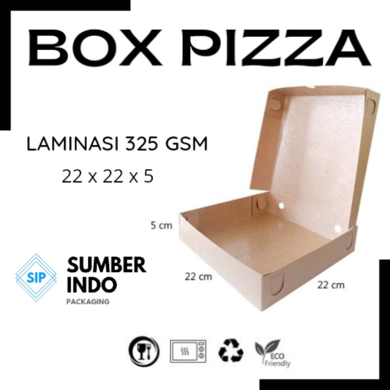 BOX PIZZA KRAFT LAMINASI 22x22x5