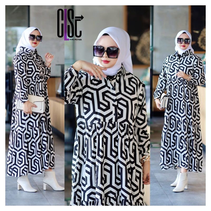 MIDI DRESS ZARRA BAJU WANITA DRESS TERKINI