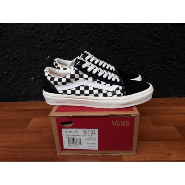 Vans OLD SKOOL CHECKERBOARD OG BLACK WHITE UNISEX PREMIUM BNIB MADE IN CHINA Waffle ICC