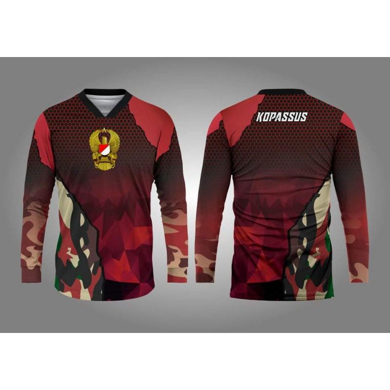 kaos Jersey design tni militer kopassus