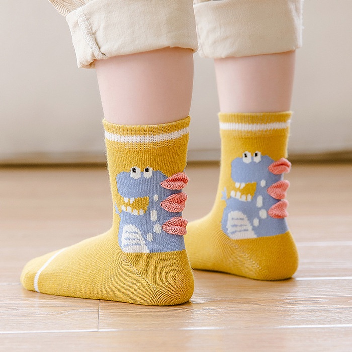 RYX - Dino Charm Kaos Kaki 5 Pasang Anak Laki-Laki Fashion Casual - Ori Import