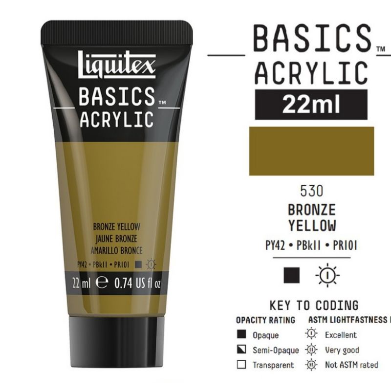 

LIQUITEX BASICS ACRYLIC 22 ML BRONZE YELLOW