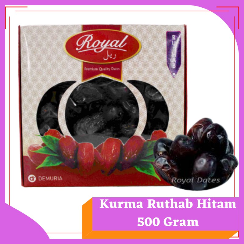 

BEST SELLER Kurma Ruthab Hitam 500 gram ROYAL | Korma Qurma Ruthob Rutob Kurma muda