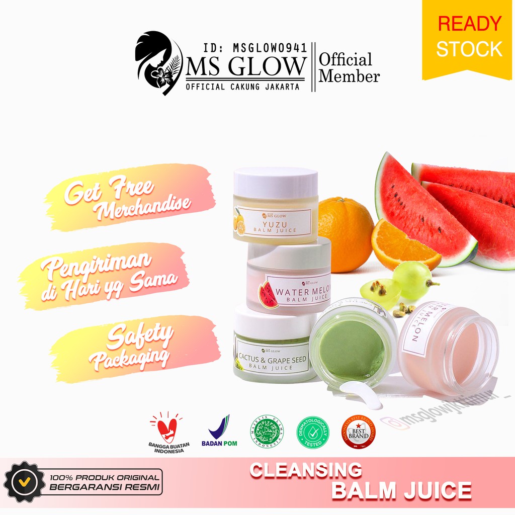 JelitAq- Cleansing Balm Juice MS Glow Beauty Cosmetic Skincare BPOM