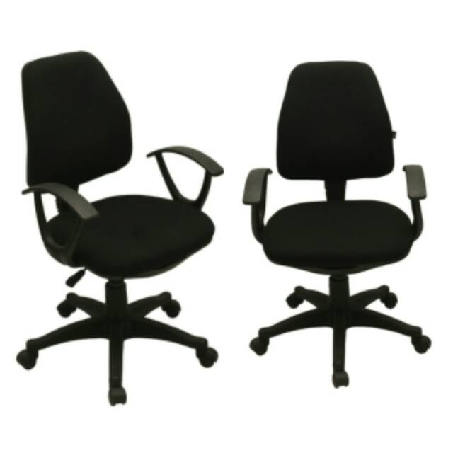 Kursi Kantor Zenia, Warna Hitam, Ukuran. 58x58x88.5cm, Bahan Fabric, Foam, Plastic, Design Modern