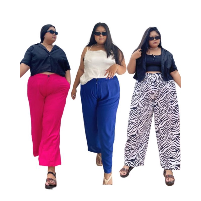 Kulot Hw Kancing Big Size Celana Jumbo Wanita Fit to XXXL
